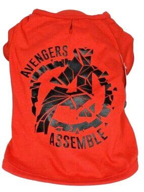 Marvel Dog Size Large Fans Collection Red Avengers Assemble Pet T-shirt